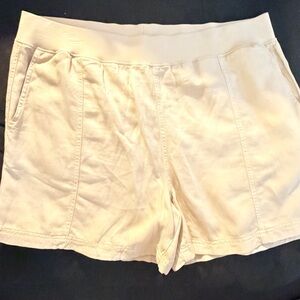 Faherty  Tan  Pull-On organic cotton/tencil Shorts-NWOT